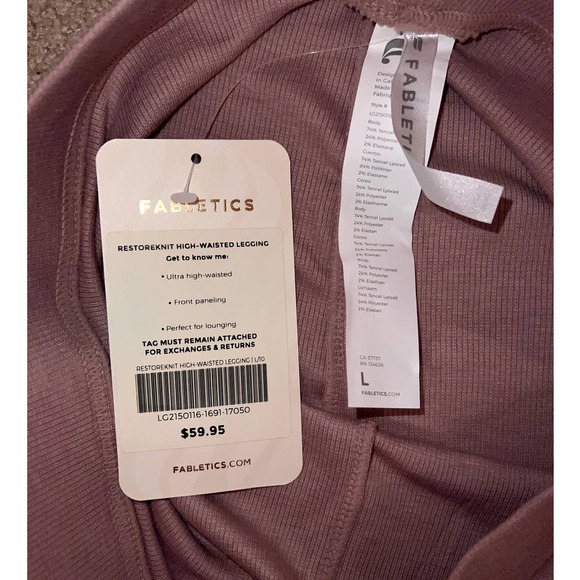 New Fabletics RestoreKnit Ultra High-Waisted 7/8 Legging Size L - Picture 4 of 5